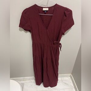 Universal Thred burgundy midi dress